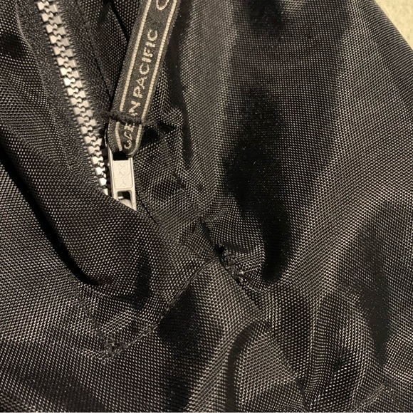 Vintage Ocean Pacific Anorak Windbreaker Jacket Large Black Logo Nylon - Picture 7 of 13